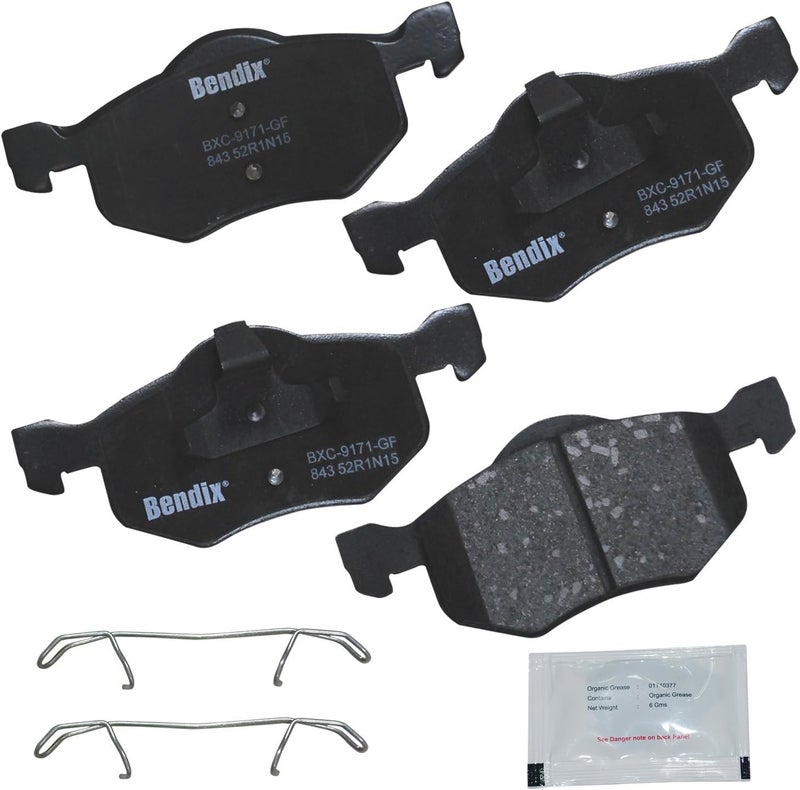 Bendix Priority1 CFC843 Ceramic Front Brake Pads for Ford Escape 2007-2001, Mazda Tribute 2006-2001, Mercury Mariner 2007-2005 - Image 1